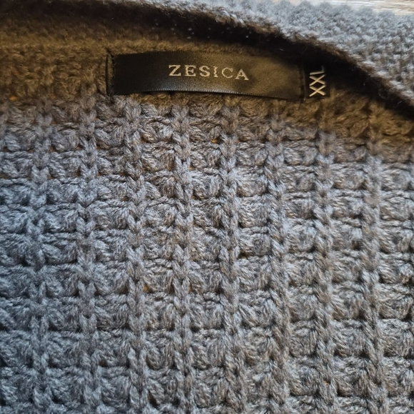 ZESICA Women's Long Batwing Sleeve Open Front Knit Cardigan Sweater GRAY XXL - Picture 6 of 10